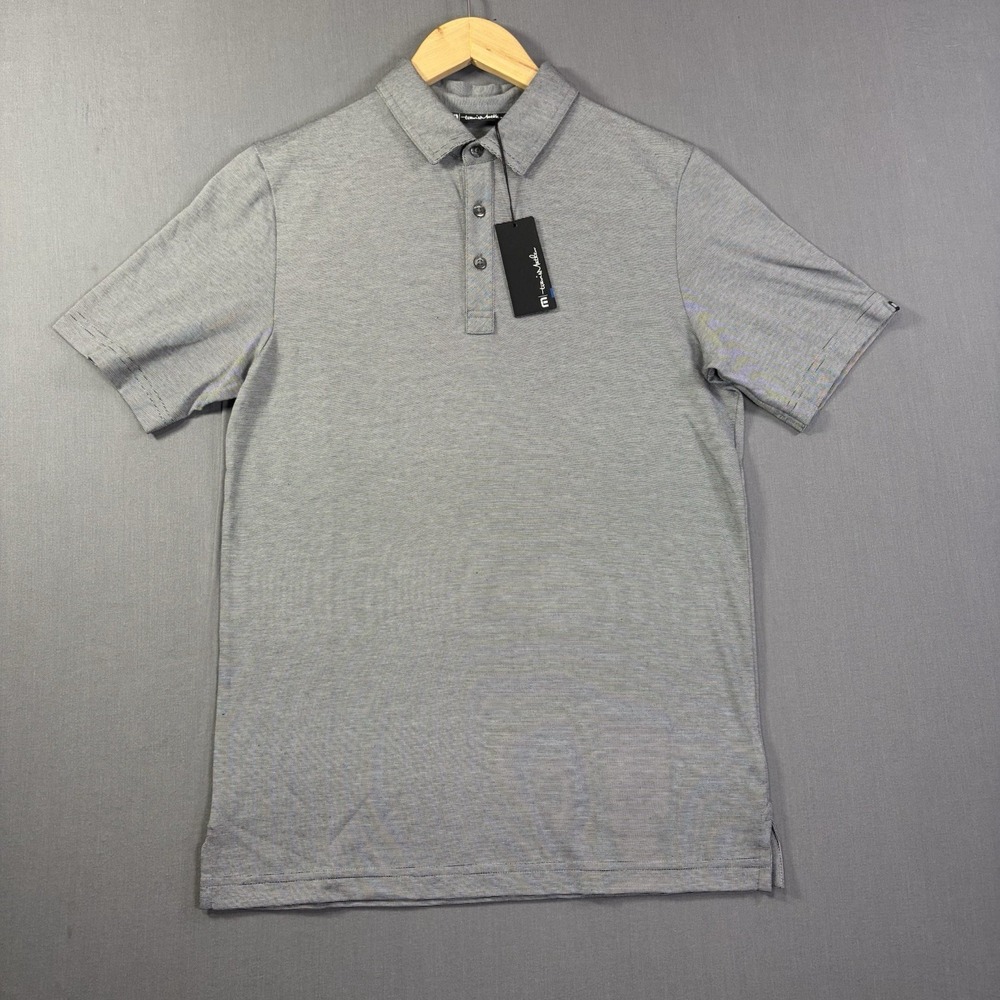 Travis Mathew Mens Sunnyvale Polo Shirt Dark Gray Heather Size Small